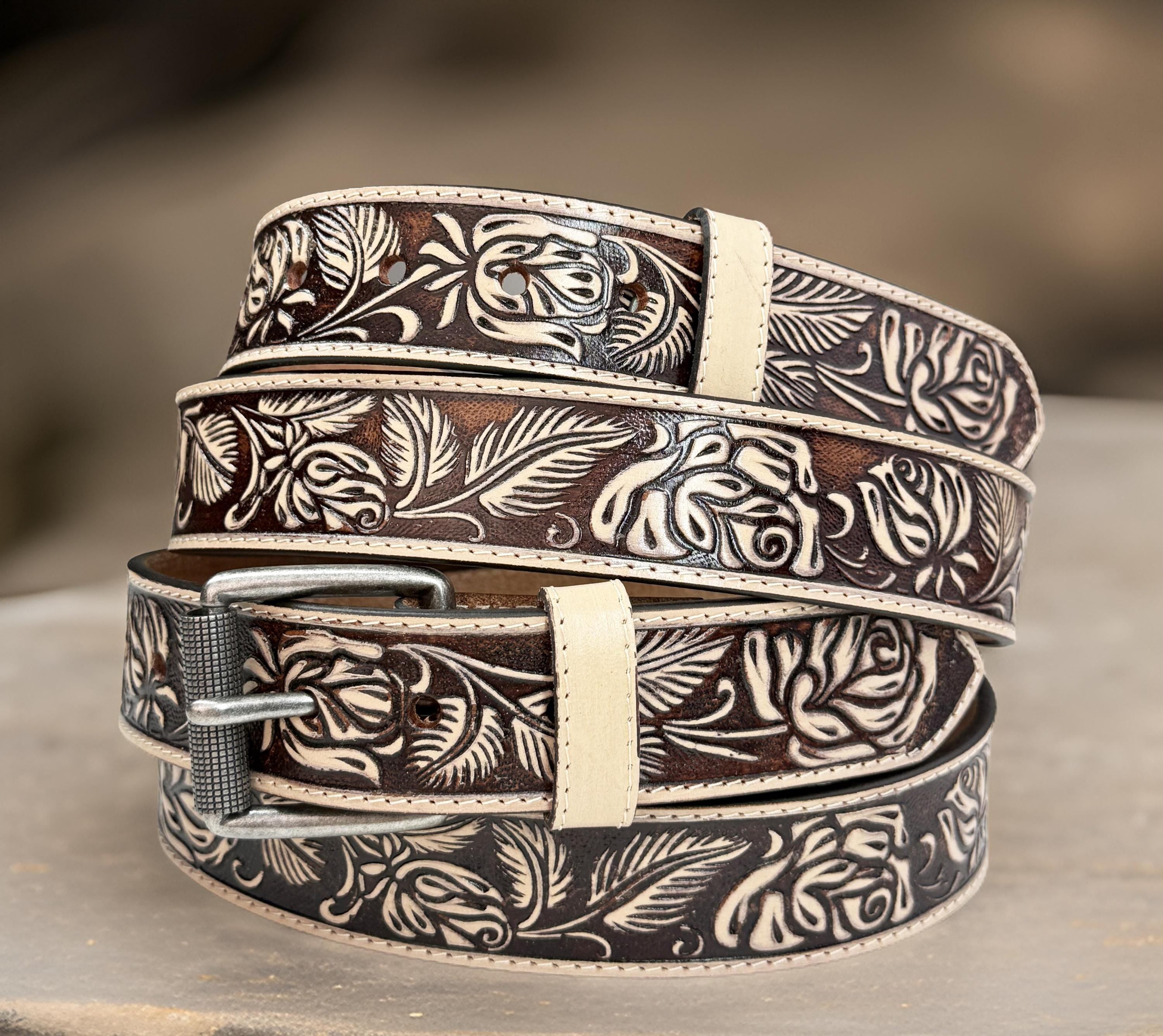 Western Cowgirl Belt for Her, Western Belt for Women, Full Grain Leather Belt, Women's Leather Belt | HANDCRAFTED