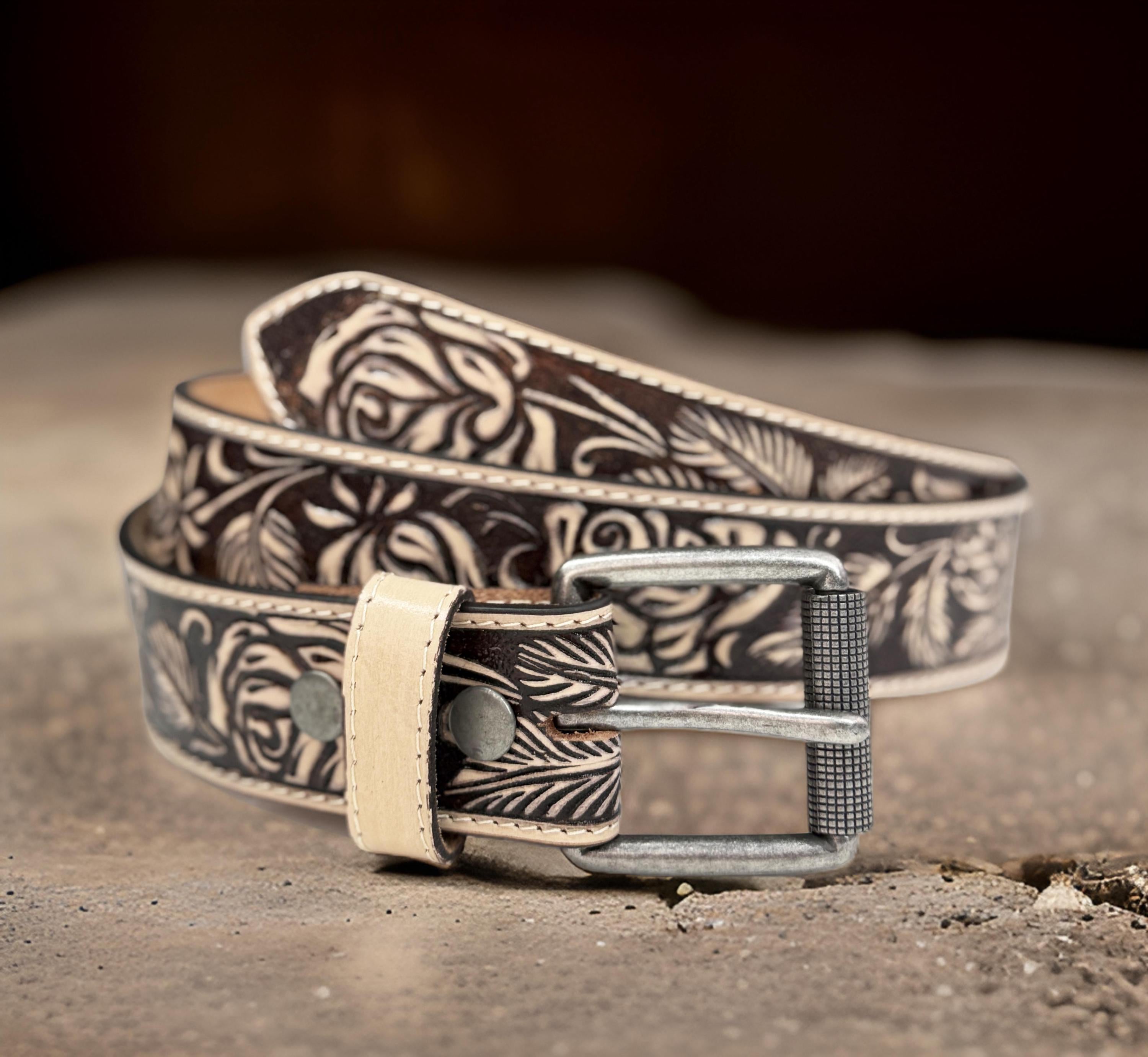 Western Cowgirl Belt for Her, Western Belt for Women, Full Grain Leather Belt, Women's Leather Belt | HANDCRAFTED