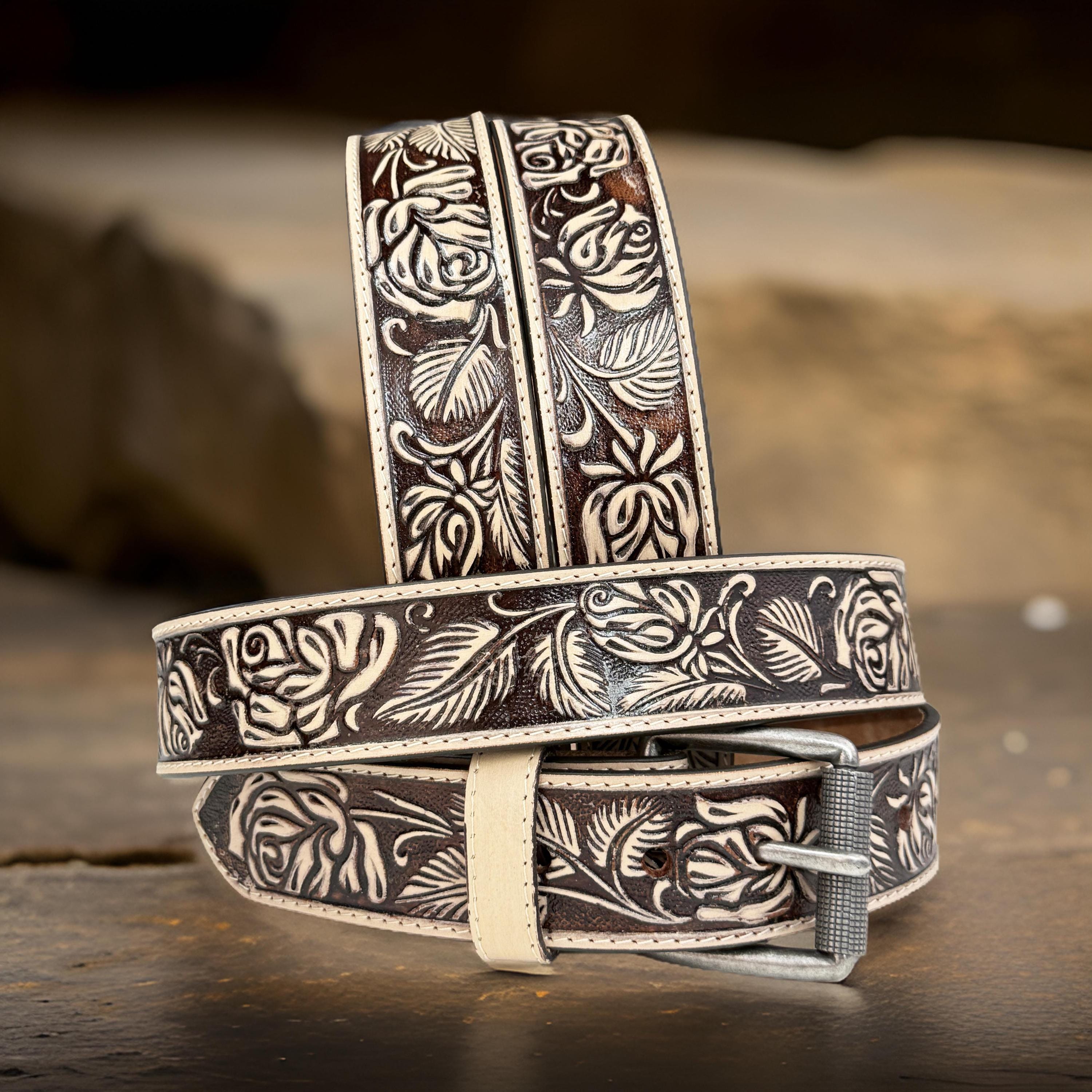 Western Cowgirl Belt for Her, Western Belt for Women, Full Grain Leather Belt, Women's Leather Belt | HANDCRAFTED